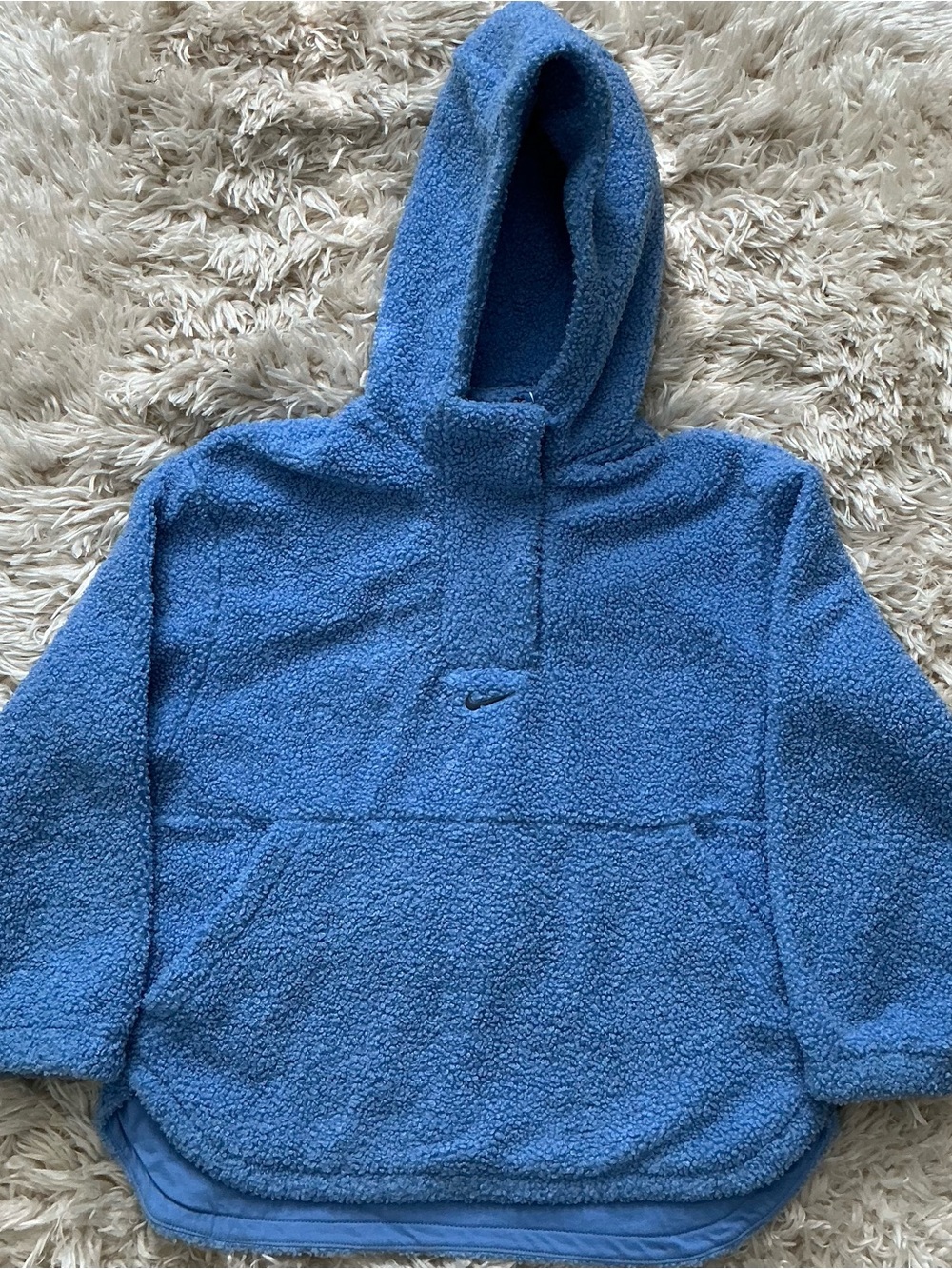 Nike Kids Blue Sherpa Pullover Hoodie